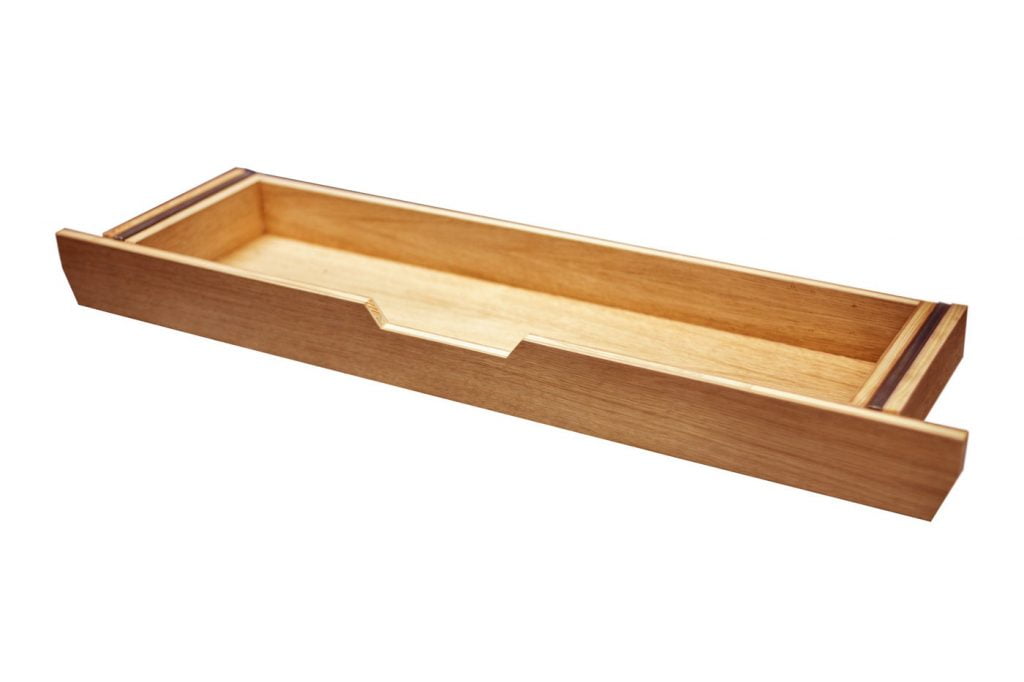 szuflada do biurka drewniana dębowa w dużym rozmiarze